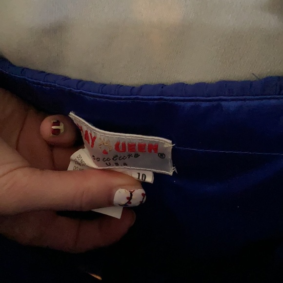 MayQueen Chiffon Dress in Royal Blue - Picture 3 of 3